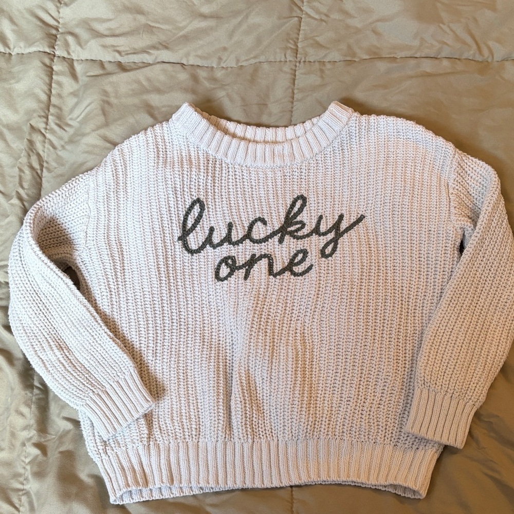 Litt Co. by Laura Conrad Toddler Light Cream Sweater NWOT Size 3T